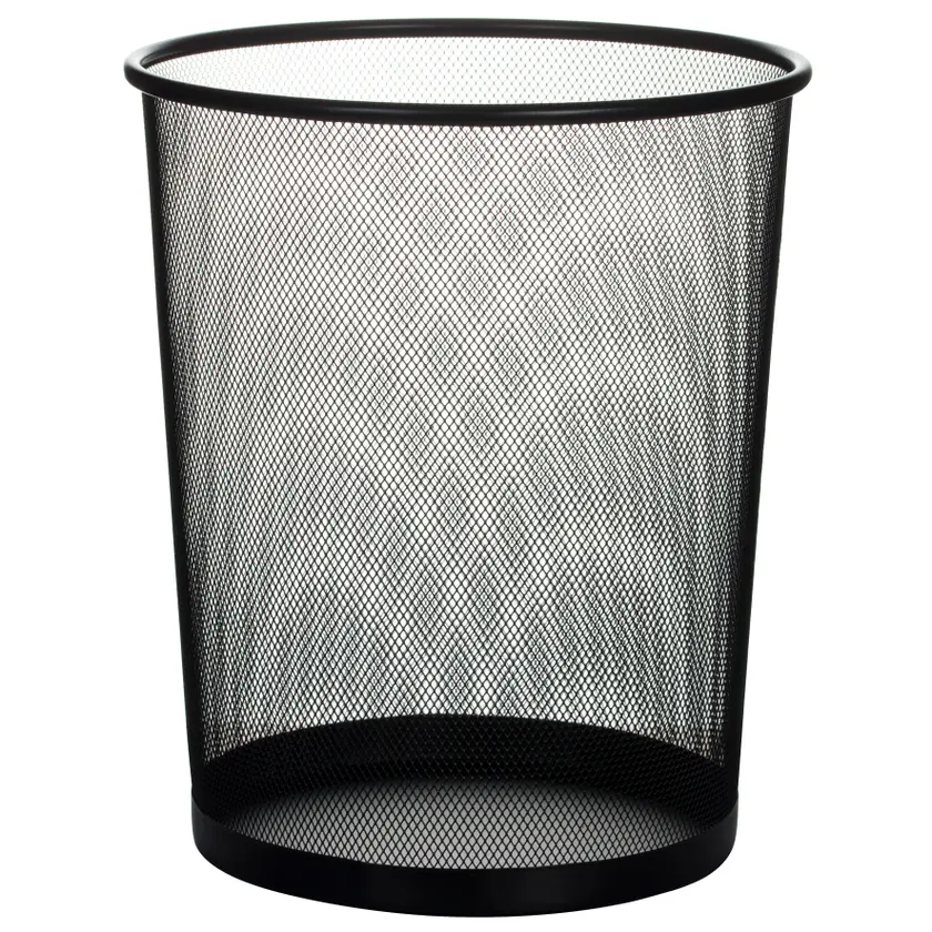 Papperskorg Tråd 18 liter svart metall 