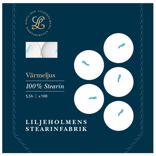 [8567535] Värmeljus 100% stearin 5,5 h 100-pack 